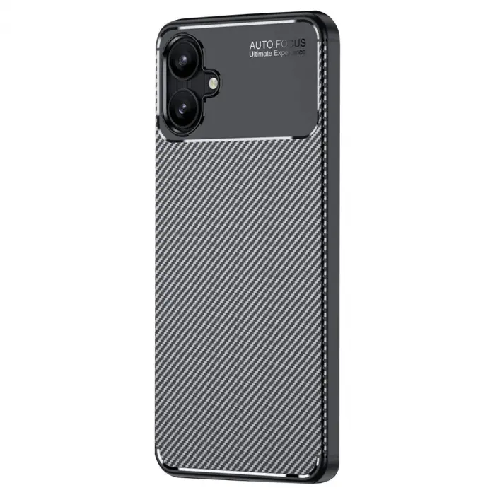 Galaxy A06 Kılıf Auto Fus Karbon Kapak - Siyah