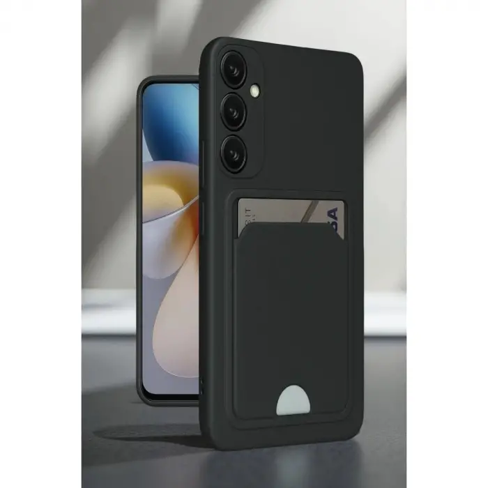 Galaxy A16 5g Kılıf Kelvin Kartvizitli  - Siyah