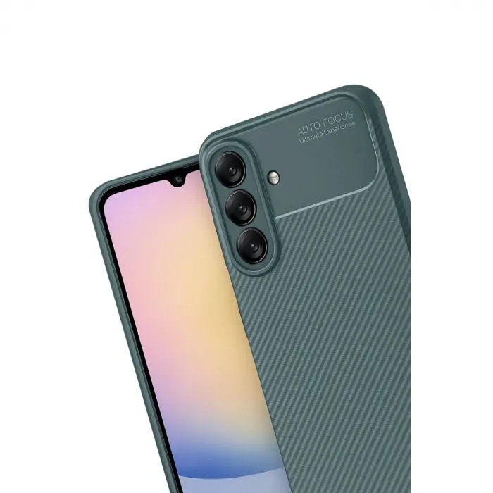 Galaxy A17 5g Auto Fus Karbon Kapak - Koyu Yeşil