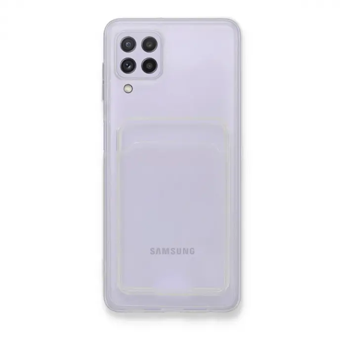 Galaxy A22 Kılıf Kart Şeffaf  - Şeffaf