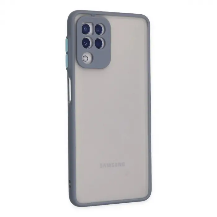 Galaxy A22 Kılıf Montreal  Kapak - Gri