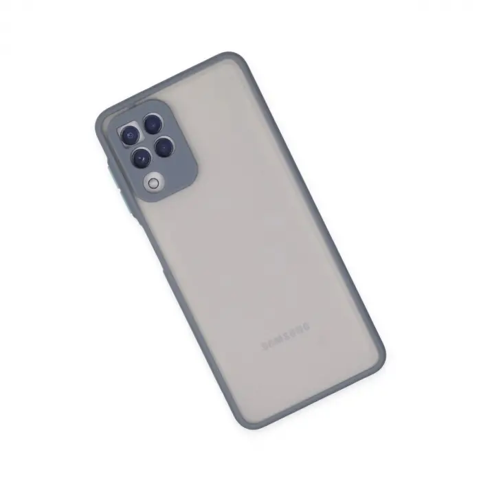 Galaxy A22 Kılıf Montreal  Kapak - Gri