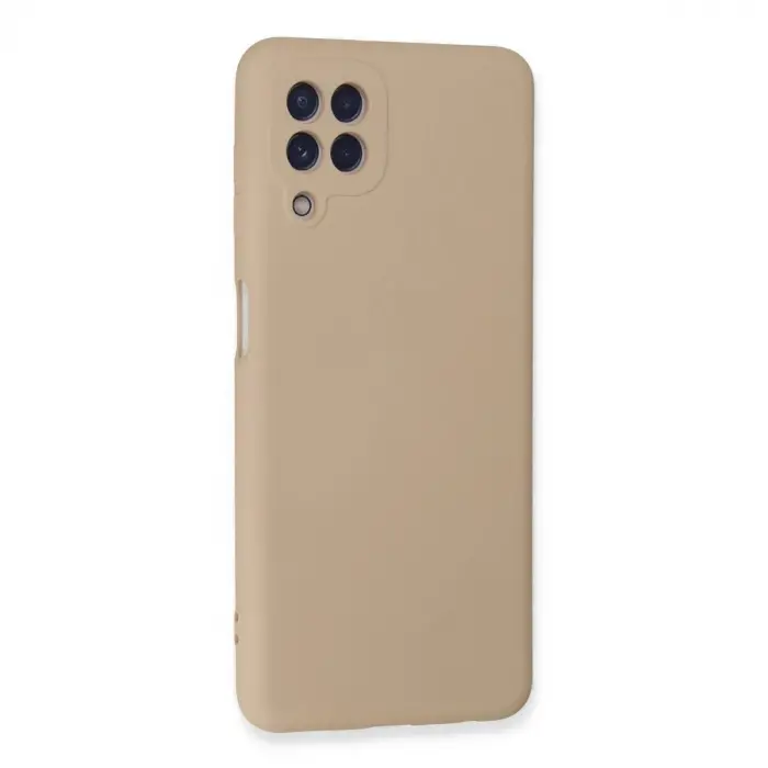 Galaxy A22 Kılıf Nano İçi Kadife  - Pudra