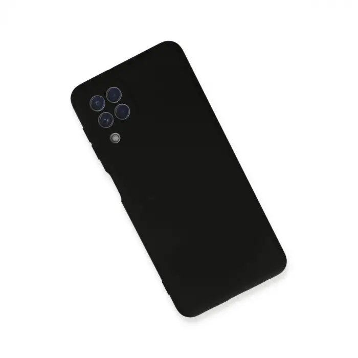 Galaxy A22 Kılıf Nano İçi Kadife  - Siyah