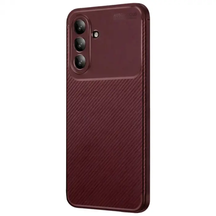 Galaxy A36 Kılıf Auto Fus Karbon Kapak - Bordo
