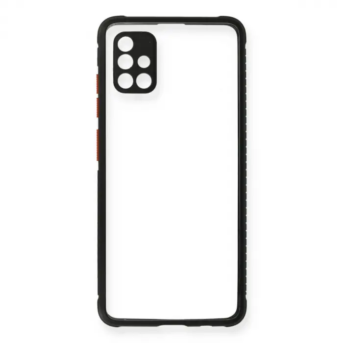 Galaxy A71 Kılıf Miami Şeffaf  - Siyah