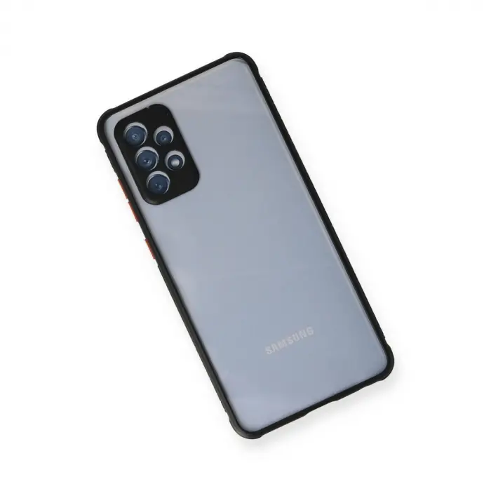 Galaxy A72 Kılıf Miami Şeffaf  - Siyah