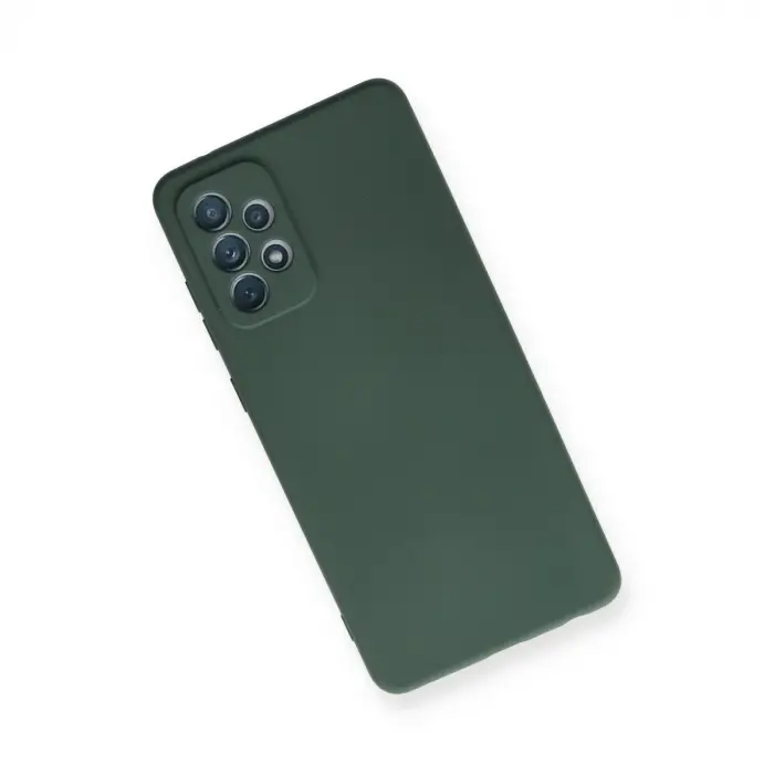 Galaxy A72 Kılıf Nano İçi Kadife  - Koyu Yeşil