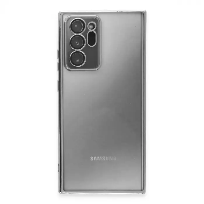 Galaxy Note 20 Ultra Kılıf  Lensli  - Gümüş