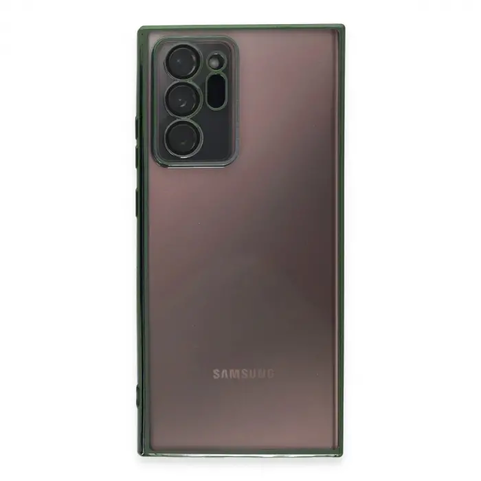 Galaxy Note 20 Ultra Kılıf  Lensli  - Yeşil
