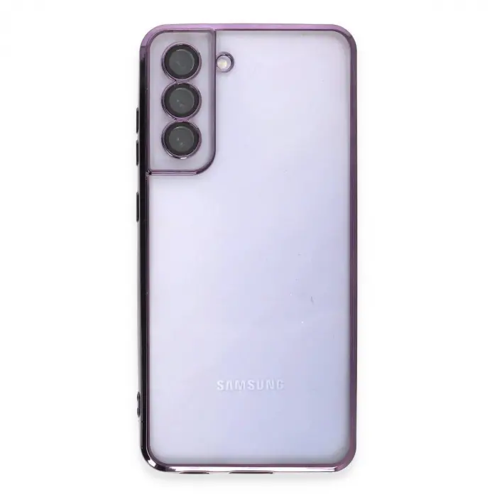 Galaxy S21 Fe Kılıf  Lensli  - Mor