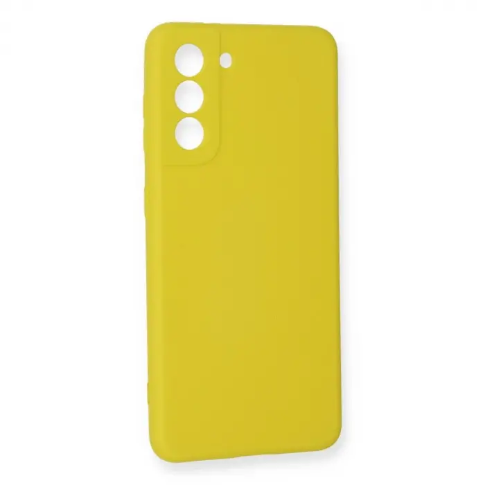 Galaxy S21 Fe Kılıf Nano İçi Kadife  - Sarı