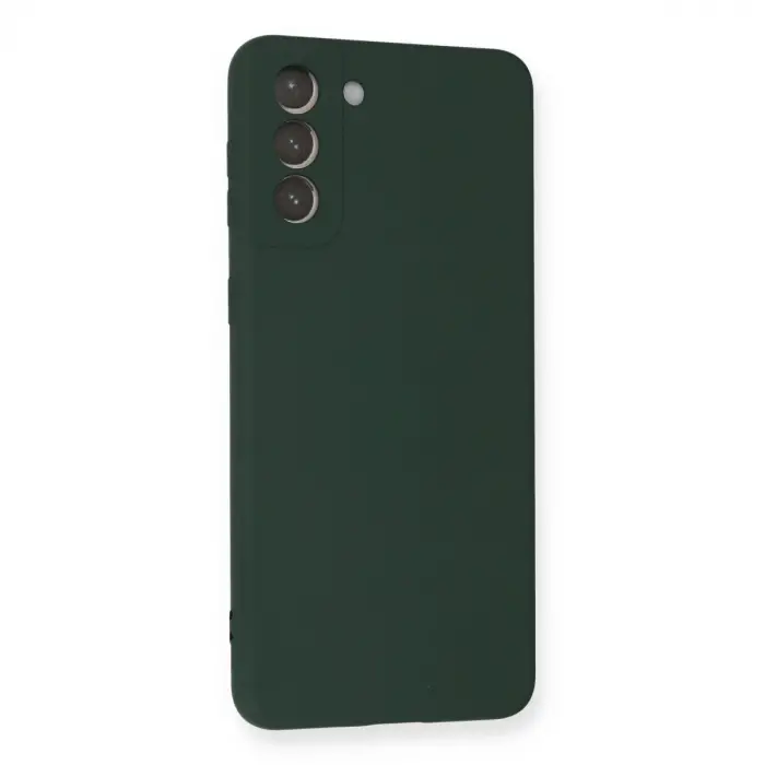Galaxy S21 Plus Kılıf Nano İçi Kadife  - Koyu Yeşil