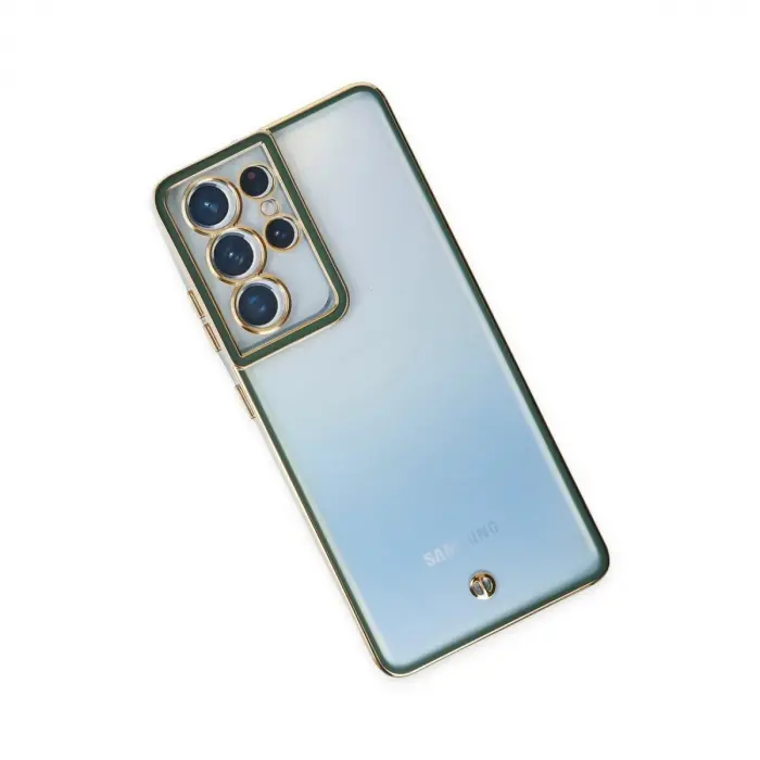 Galaxy S21 Ultra Kılıf Liva Lens  - Yeşil