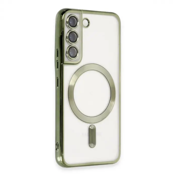 Galaxy S22 Kılıf Kross Magneticsafe Kapak - Koyu Yeşil