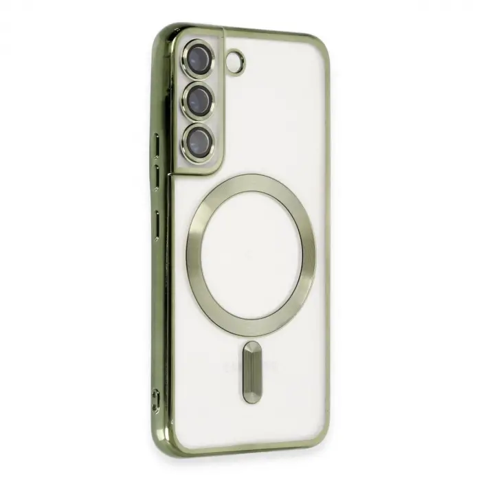 Galaxy S22 Kılıf Kross Magneticsafe Kapak - Koyu Yeşil