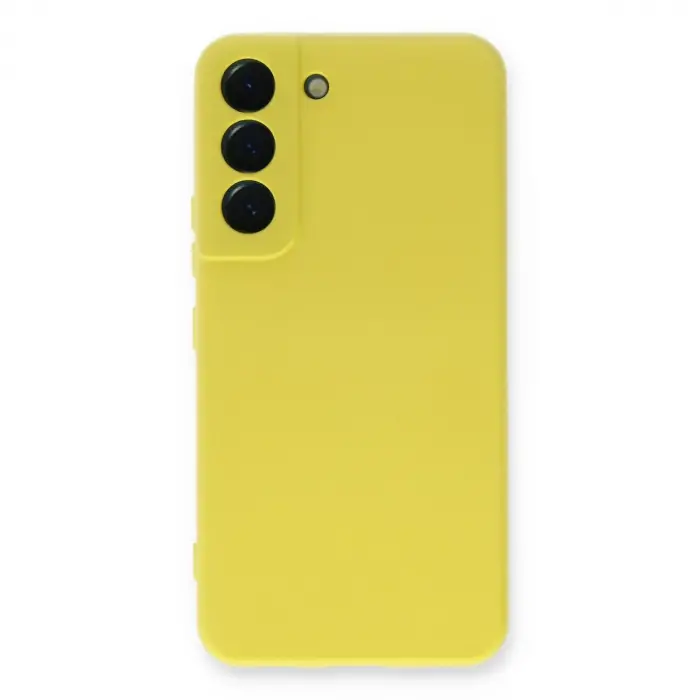 Galaxy S22 Plus Kılıf Nano İçi Kadife  - Sarı