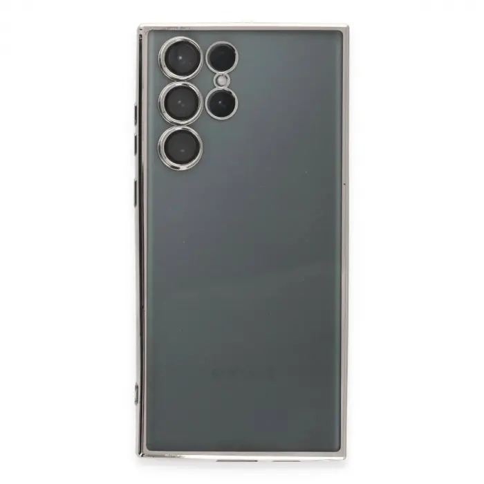 Galaxy S22 Ultra Kılıf  Lensli  - Gümüş