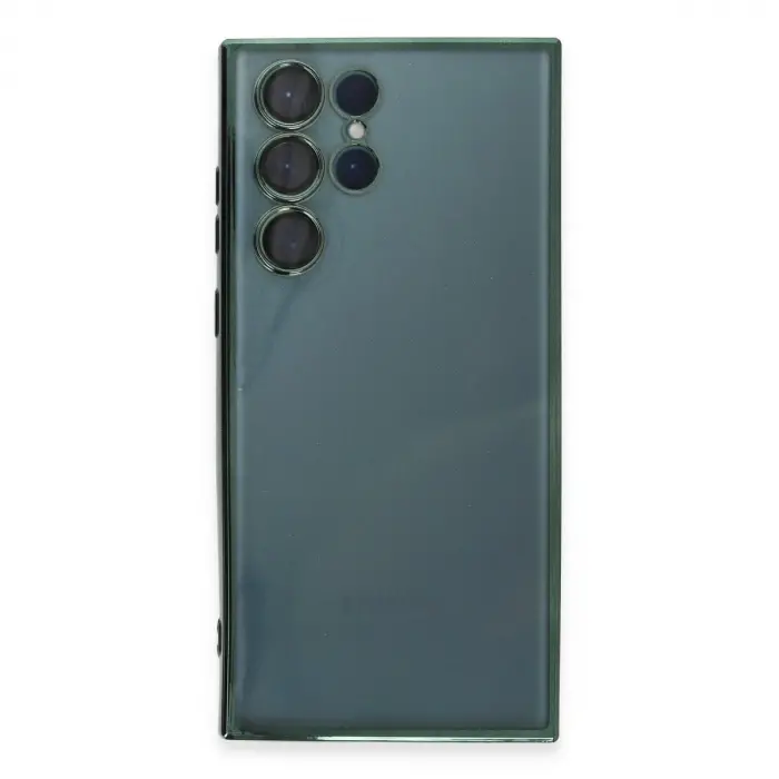 Galaxy S22 Ultra Kılıf  Lensli  - Yeşil