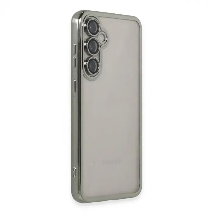 Galaxy S23 Fe Kılıf  Lensli  - Gümüş