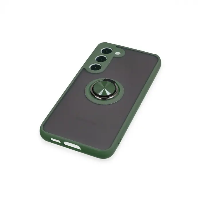 Galaxy S23 Plus Kılıf Montreal Yüzüklü  Kapak - Yeşil