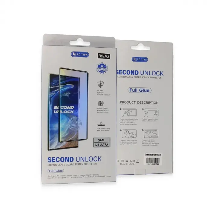Galaxy S23 Ultra Durable Full Glue Curved Hayalet Cam