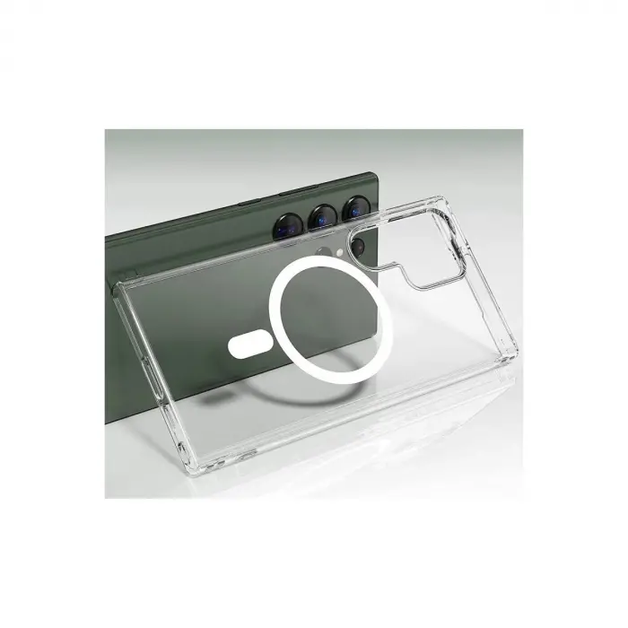 Galaxy S23 Ultra Kılıf Magneticsafe Şeffaf  - Şeffaf
