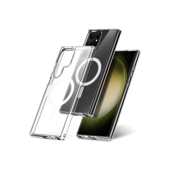 Galaxy S23 Ultra Kılıf Magneticsafe Şeffaf  - Şeffaf