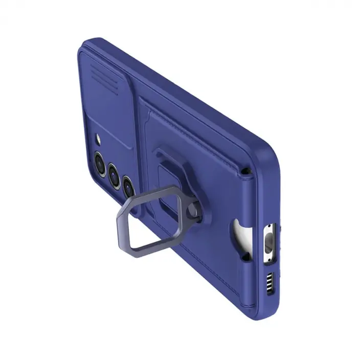 Galaxy S24 Plus Kılıf Zuma Kartvizitli Yüzüklü  - Lacivert