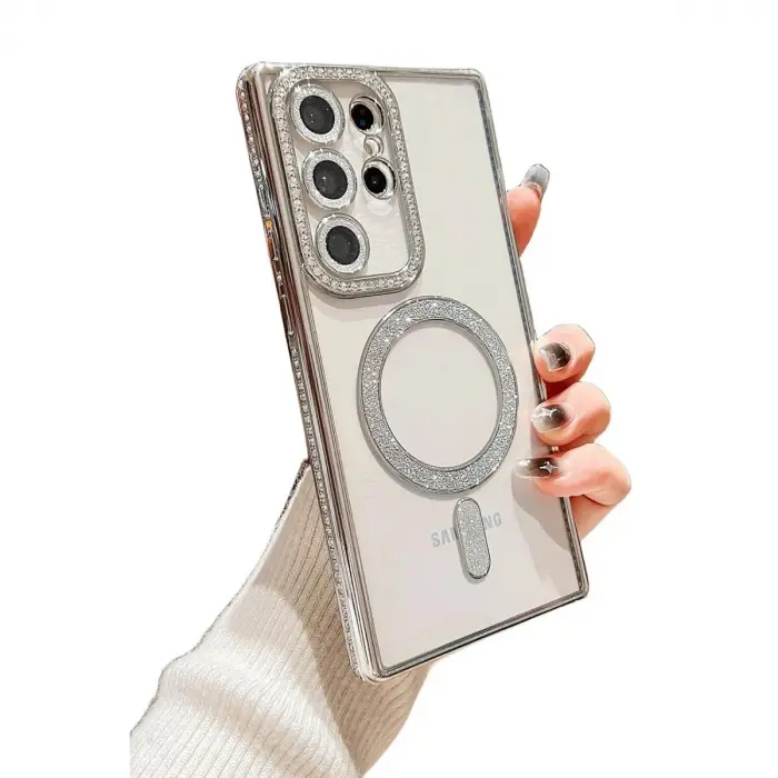 Galaxy S24 Ultra Kılıf Joke Simli Magneticsafe Kılıf - Mi