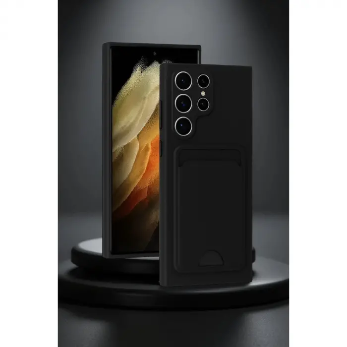 Galaxy S24 Ultra Kılıf Kelvin Kartvizitli  - Kırmızı