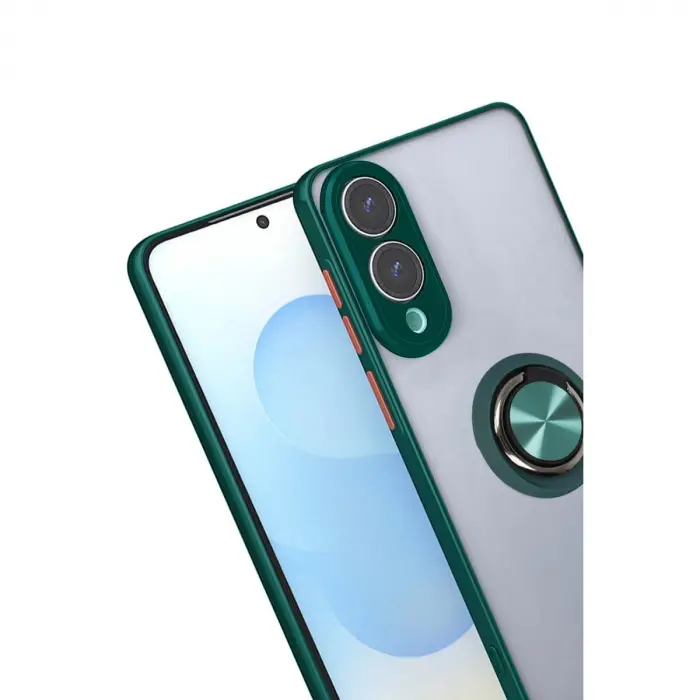 Galaxy S25 Edge Kılıf Montreal Yüzüklü  Kapak - Yeşil