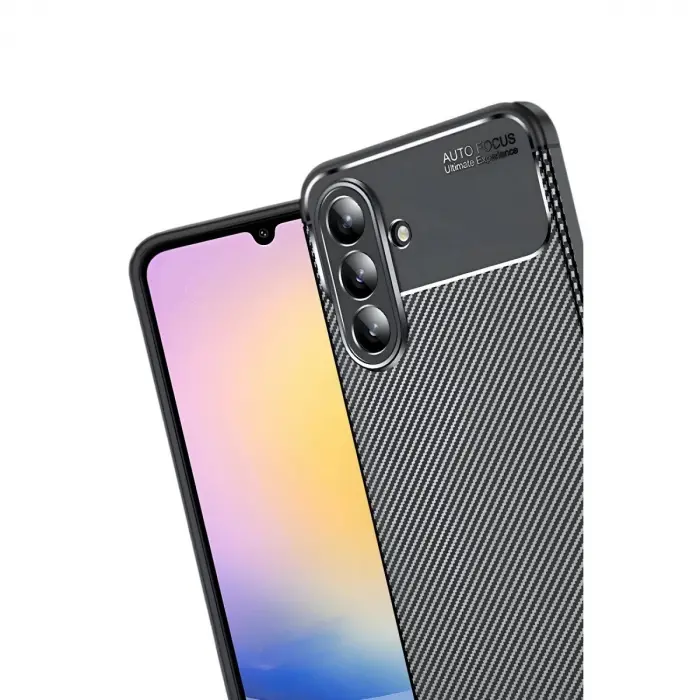 Galaxy S25 Fe Auto Fus Karbon Kapak - Siyah