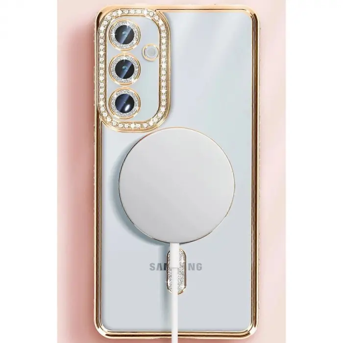 Galaxy S25 Kılıf Joke Simli Magneticsafe Kılıf - Mi