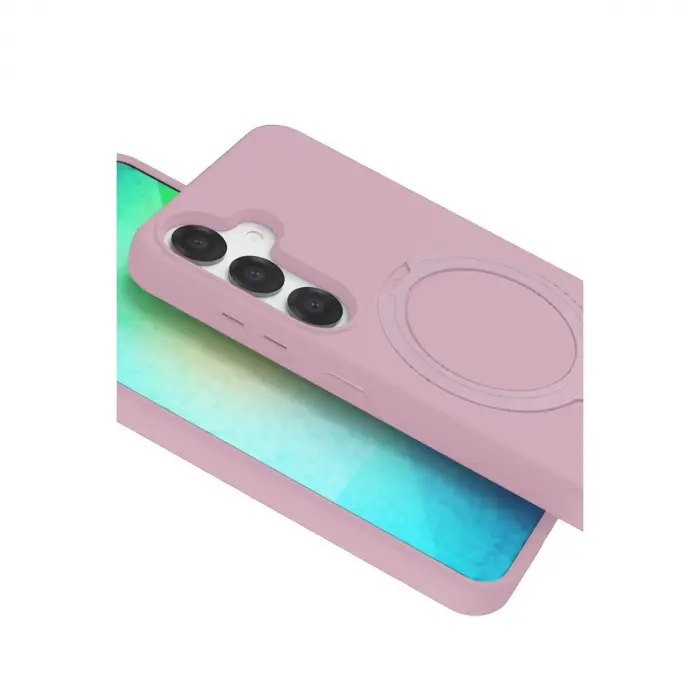 Galaxy S25 Regal Magsafe Standlı Kapak - Açık Pembe