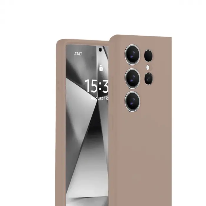 Galaxy S25 Ultra Kılıf Nano İçi Kadife  - Pudra