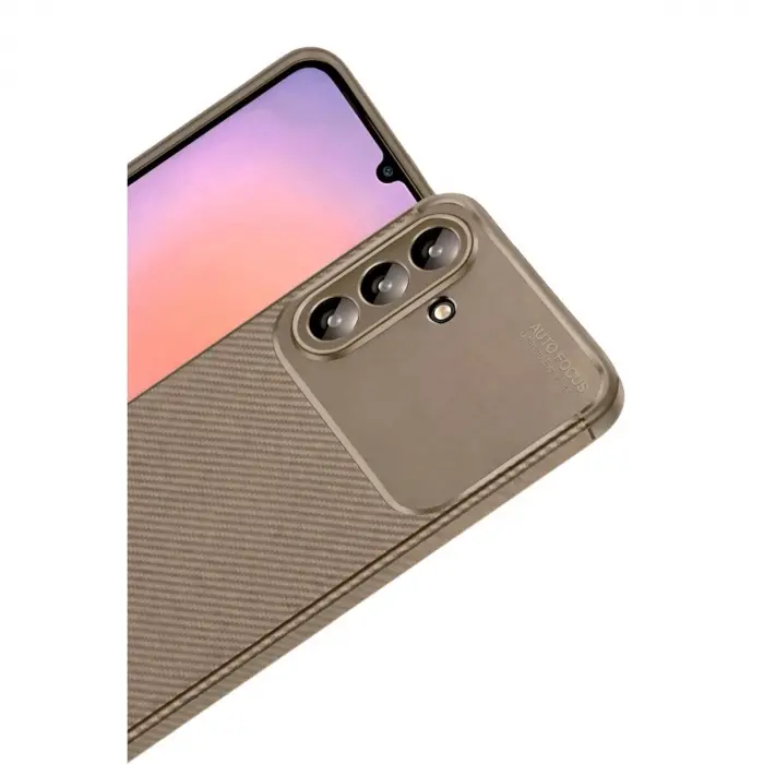 Galaxy S26 Plus Auto Fus Karbon Kapak - Kahverengi