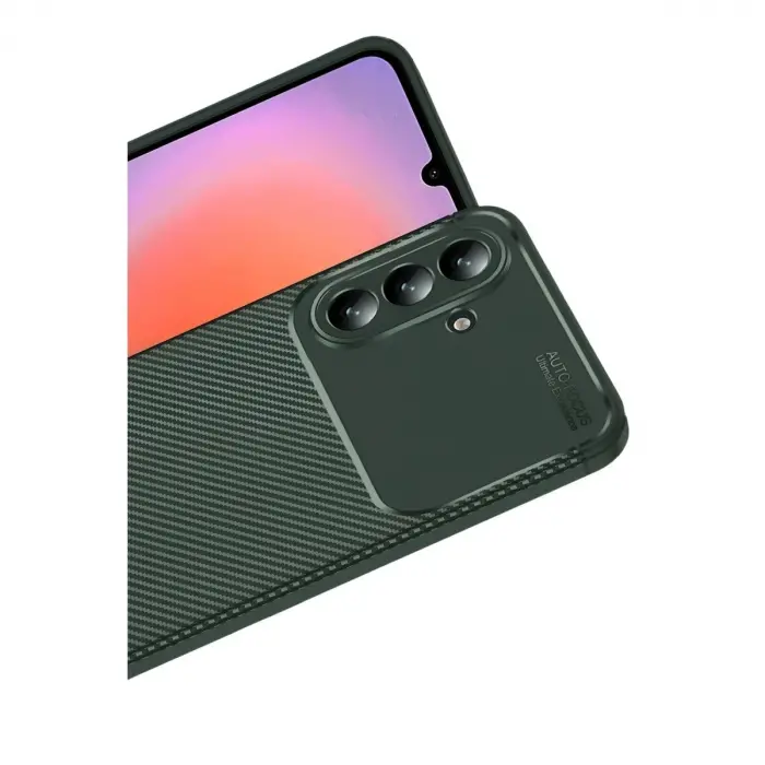 Galaxy S26 Plus Auto Fus Karbon Kapak - Koyu Yeşil
