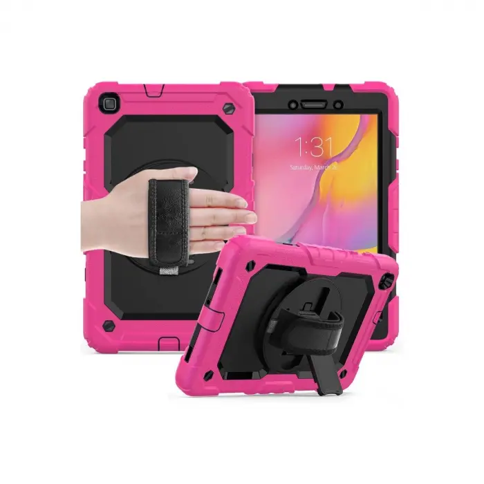 Galaxy T290 Tab A 8 Kılıf Pars Tablet Kapak - Pembe