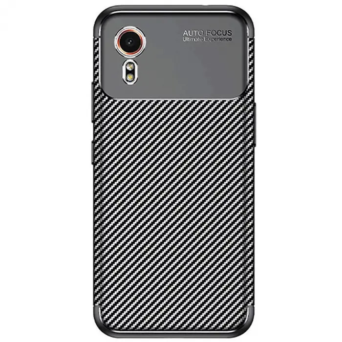 Galaxy Xcover 7 Kılıf Auto Fus Karbon Kapak - Siyah