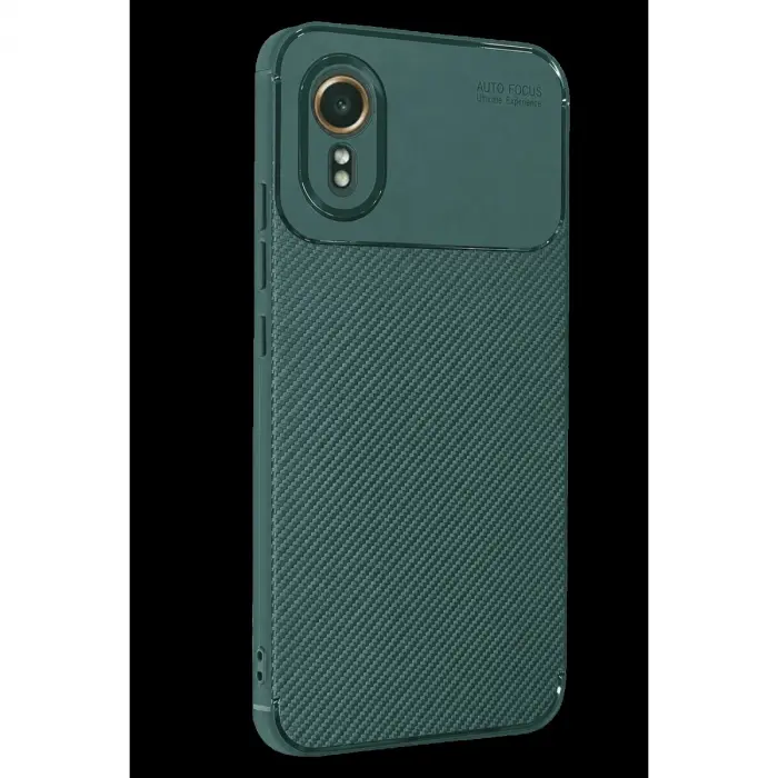 Galaxy Xcover 7 Kılıf Auto Fus Karbon Kapak - Yeşil