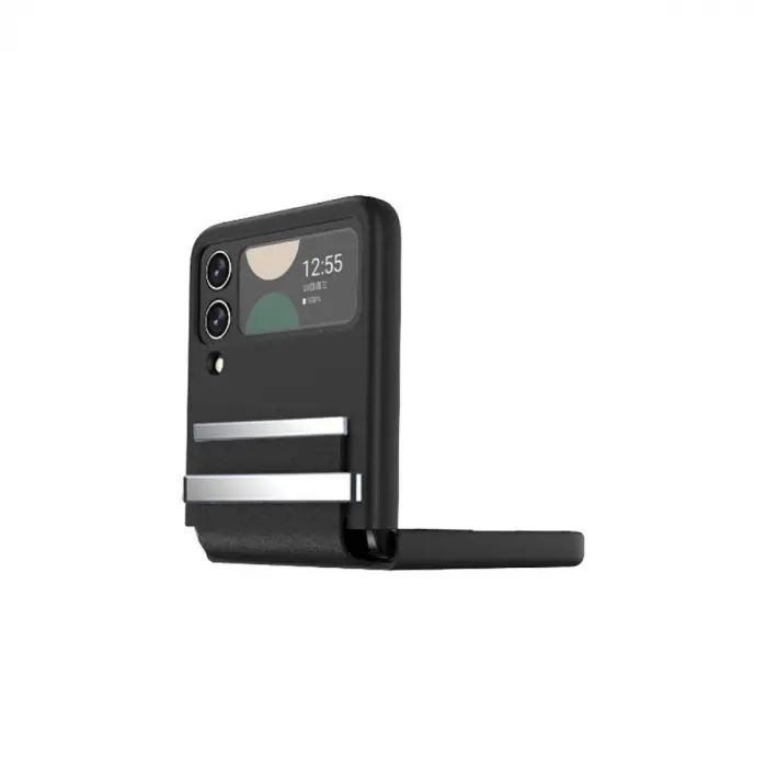 Galaxy Z Flip 3 Kılıf Belt Flip Kapak - Siyah