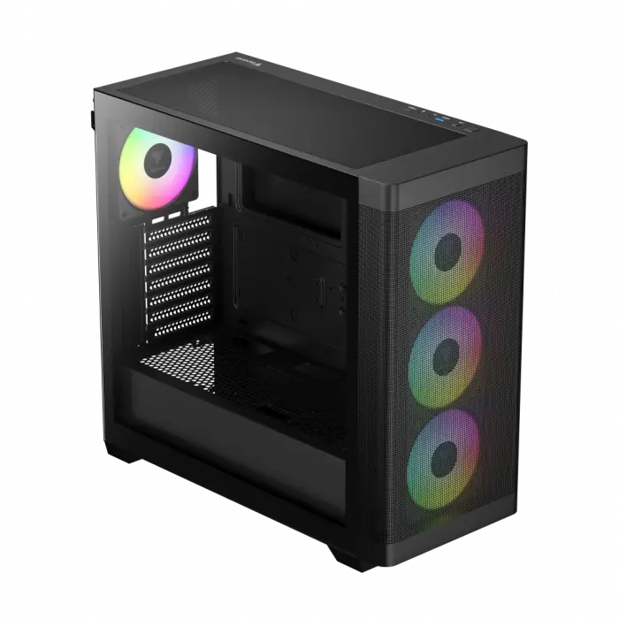GAMDIAS ATHENA M3, 850W, 80+ Bronze, Tempered Glass, Type-C, Mesh Ön Panel, ARGB, ATX, GAMING KASA