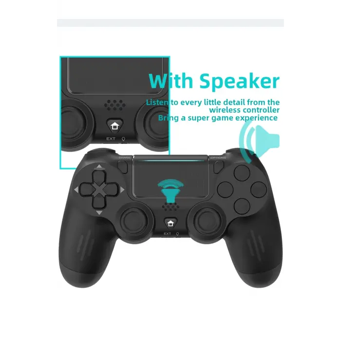 Gamepad Bluetooth bağlantılı siyah Playstation 4 uyumlu 1 yıl garantili kablolu kablosuz
