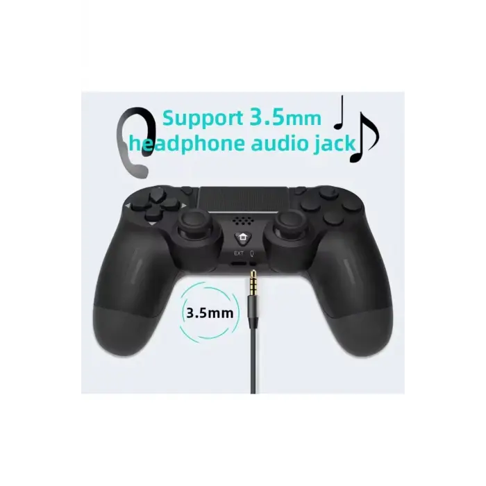 Gamepad Bluetooth bağlantılı siyah Playstation 4 uyumlu 1 yıl garantili kablolu kablosuz