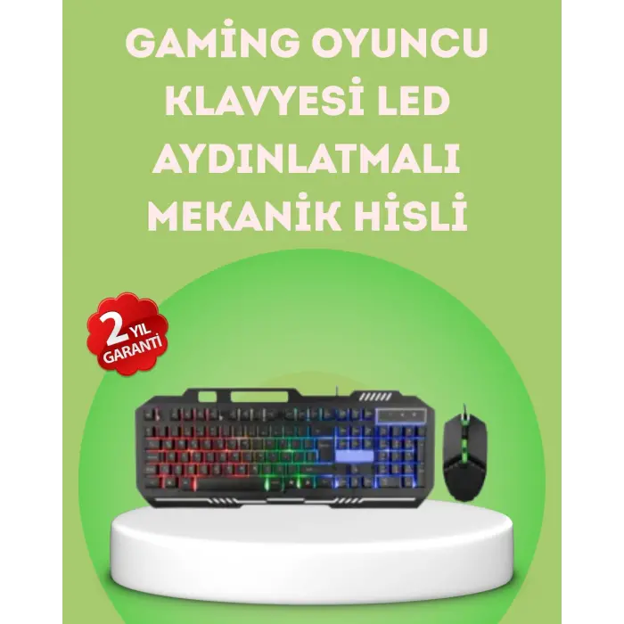 Gaming Klavye ve Mouse Seti PG8018 – Dayanıklı Tuşlar Hızlı Komut