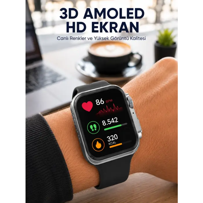 Gelişmiş Özellikli Akıllı Saat Dayanıklı Yapı ve AMOLED Ekran Yeni Nesil