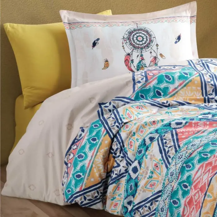 Genç Ranforce Tek Kişilik Nev Takımı Boho v1 Bej