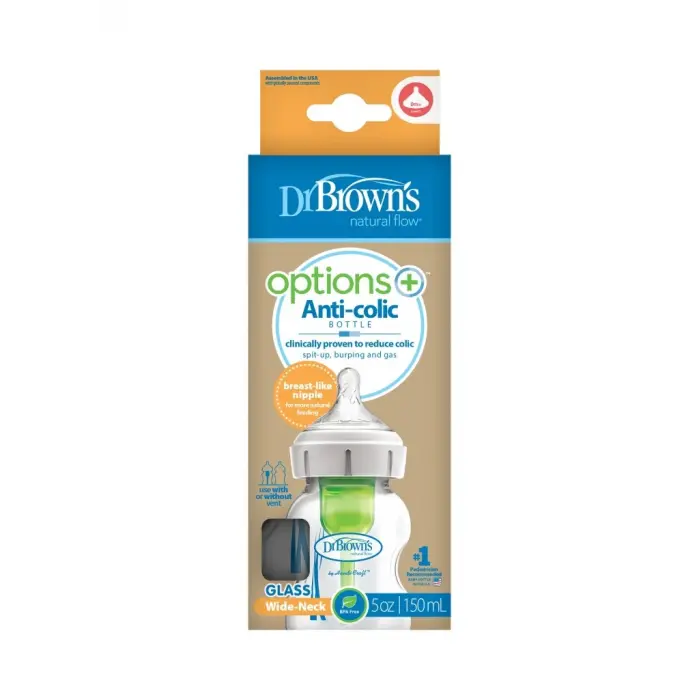 Geniş Ağız Anti Kolik Options+ Cam Biberon 150 ml