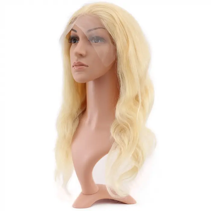 Gerçek Front Lace Daalı Platin Tül Peruk / 55/60cm